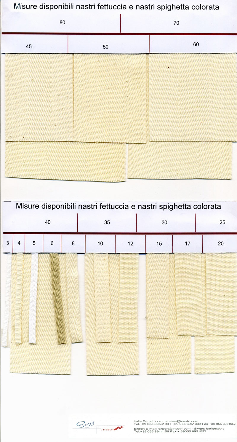 Nastri Fettuccia - Nastri Spighetta Colorata 02