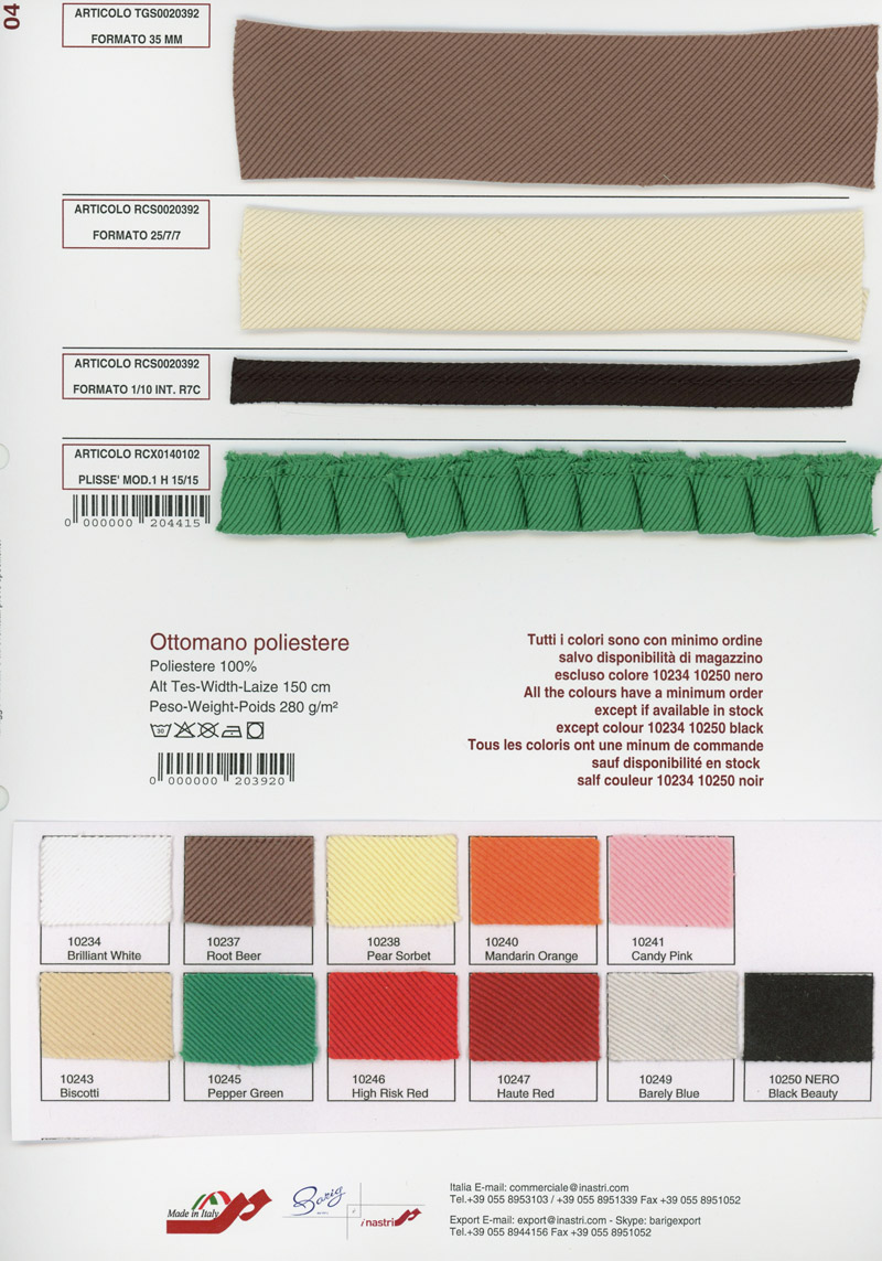 Ottomano sbieco gros-grain Ottomano Poliestere