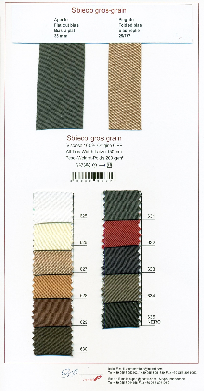 Ottomano sbieco gros-grain Ottomano Poliestere
